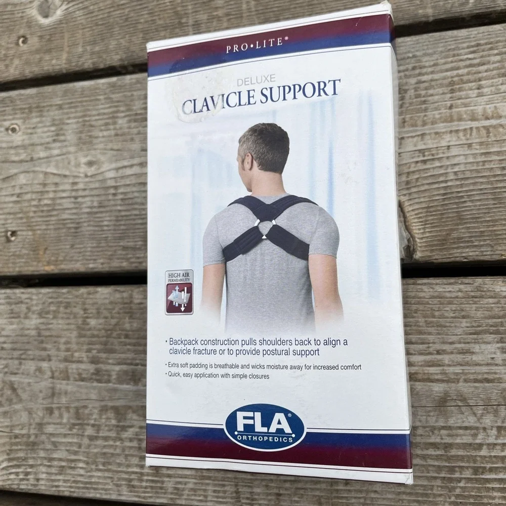 New FLA Orthopedics ProLite Deluxe Clavicle Support Blue Size Medium